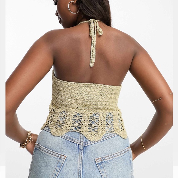 Gold Halter Top - Picture 3 of 4
